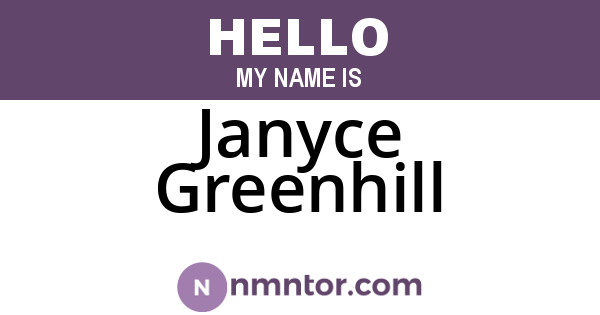 Janyce Greenhill