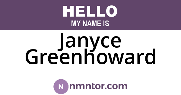 Janyce Greenhoward