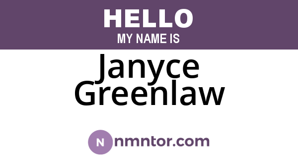 Janyce Greenlaw