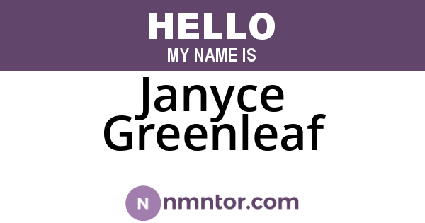 Janyce Greenleaf