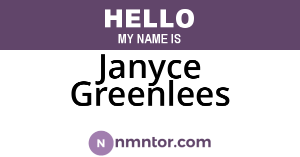Janyce Greenlees