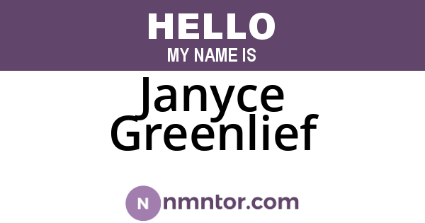 Janyce Greenlief
