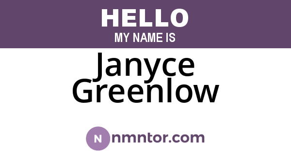 Janyce Greenlow