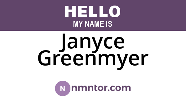 Janyce Greenmyer