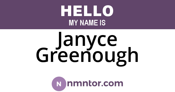 Janyce Greenough
