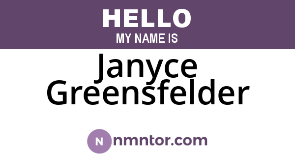Janyce Greensfelder