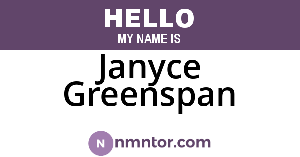 Janyce Greenspan