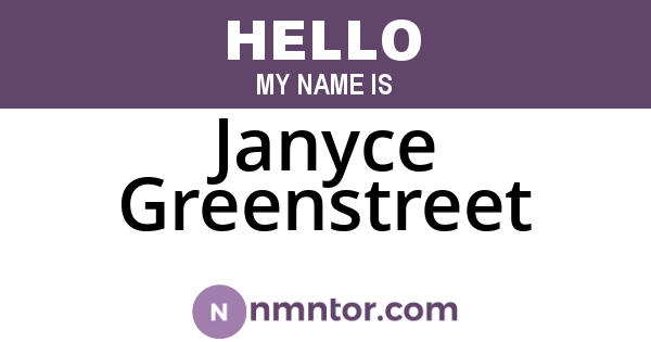 Janyce Greenstreet