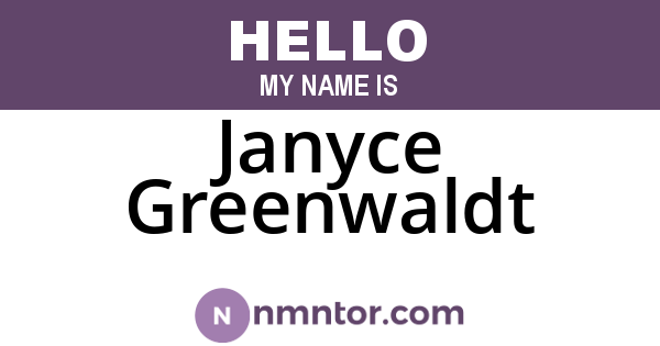 Janyce Greenwaldt