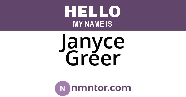 Janyce Greer