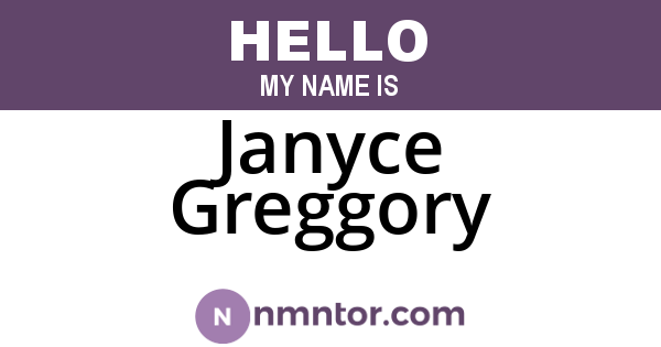 Janyce Greggory