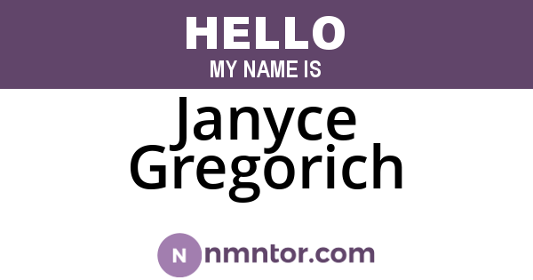 Janyce Gregorich