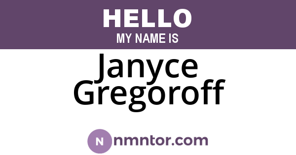 Janyce Gregoroff