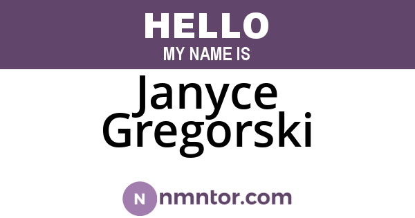 Janyce Gregorski