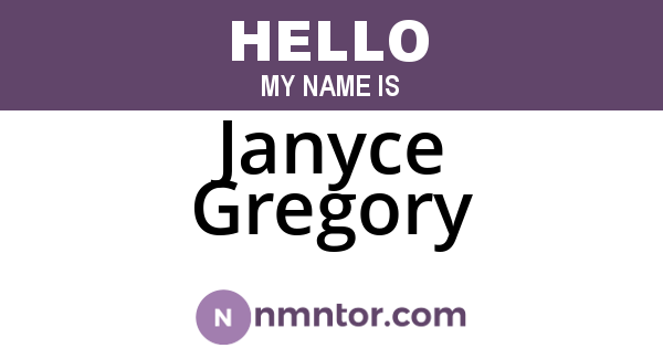 Janyce Gregory