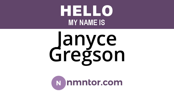 Janyce Gregson
