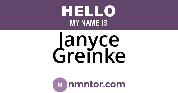 Janyce Greinke