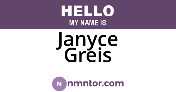 Janyce Greis