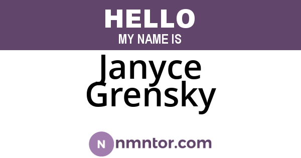 Janyce Grensky