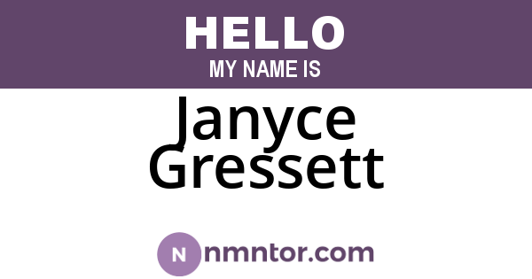 Janyce Gressett