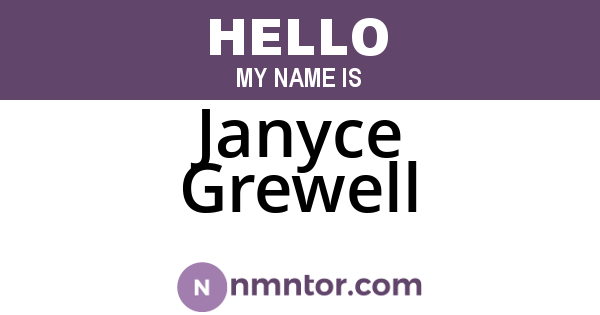 Janyce Grewell