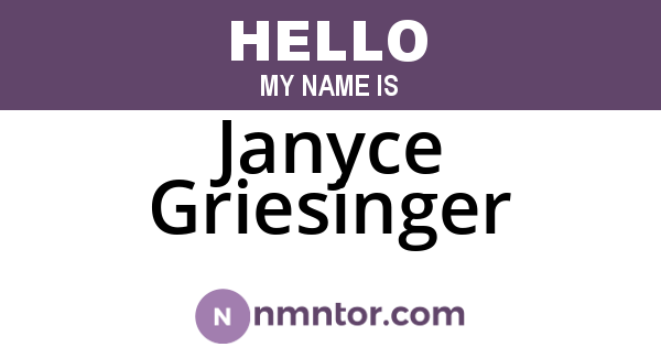Janyce Griesinger