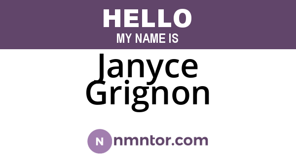Janyce Grignon