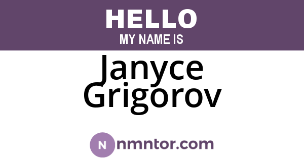Janyce Grigorov