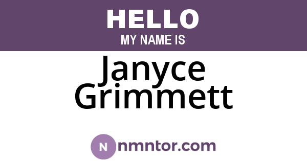 Janyce Grimmett