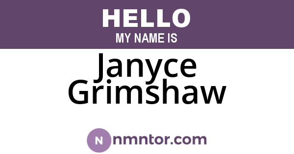Janyce Grimshaw