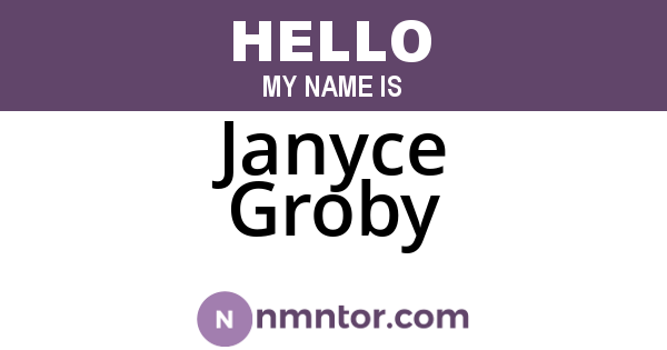 Janyce Groby