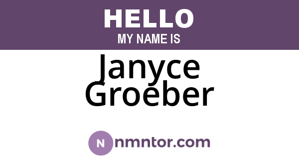 Janyce Groeber