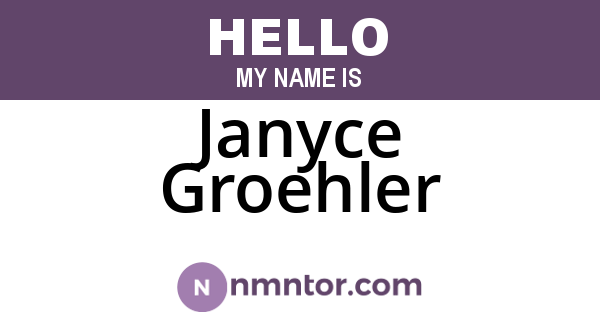 Janyce Groehler