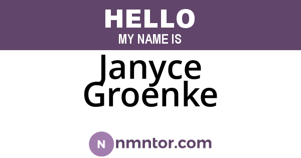 Janyce Groenke