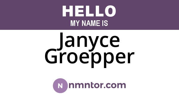 Janyce Groepper