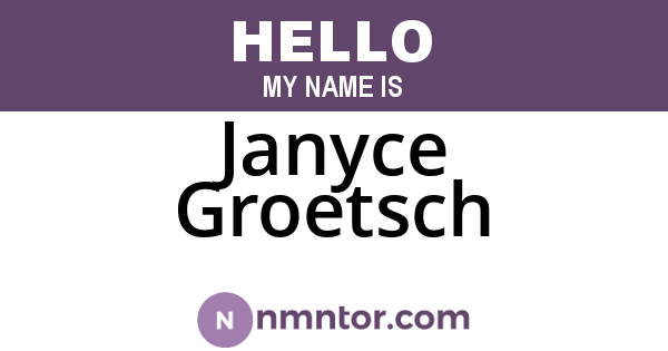 Janyce Groetsch