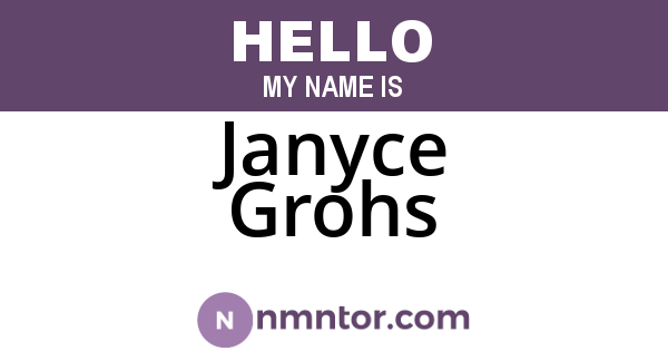 Janyce Grohs