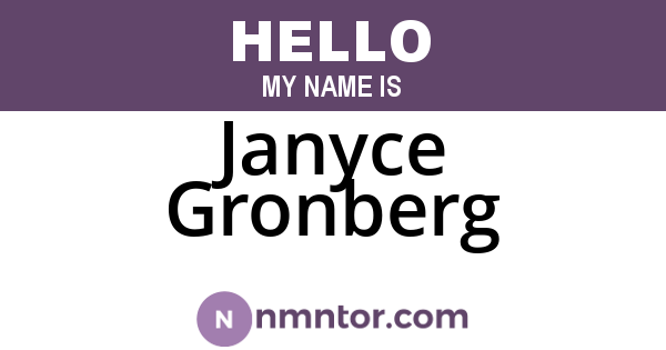 Janyce Gronberg