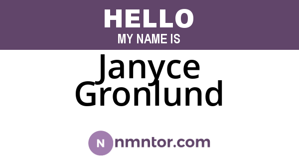 Janyce Gronlund