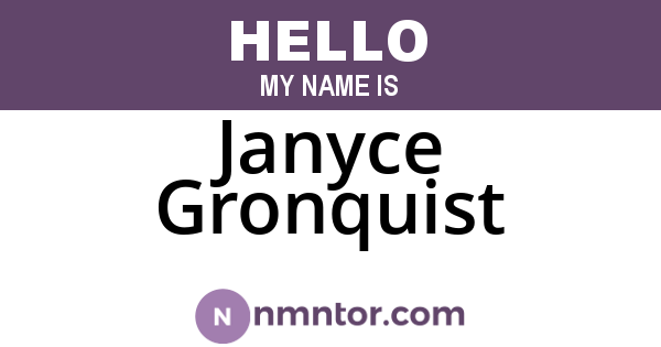 Janyce Gronquist