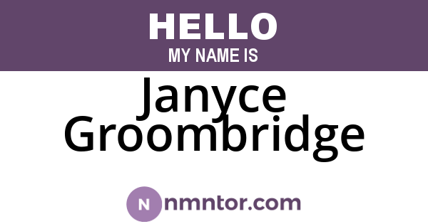 Janyce Groombridge