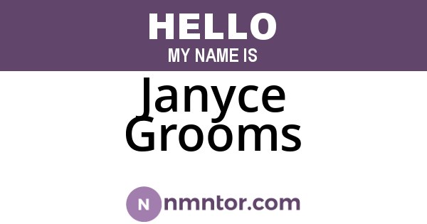Janyce Grooms