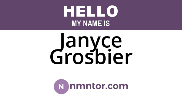 Janyce Grosbier