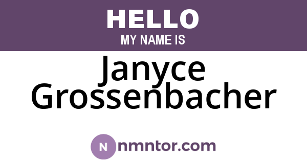 Janyce Grossenbacher