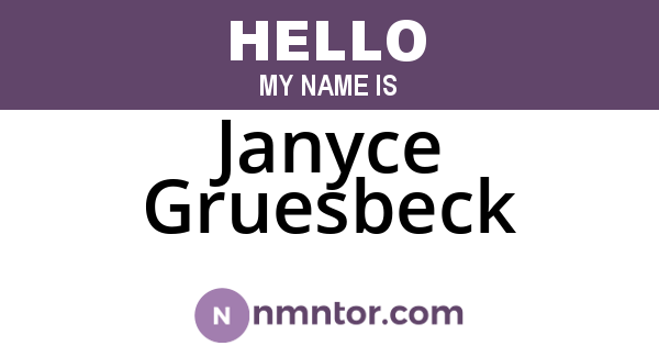 Janyce Gruesbeck