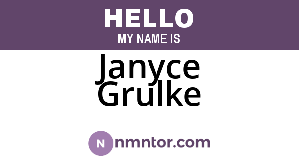 Janyce Grulke