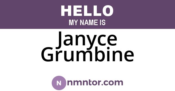 Janyce Grumbine