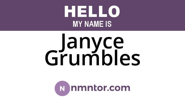Janyce Grumbles