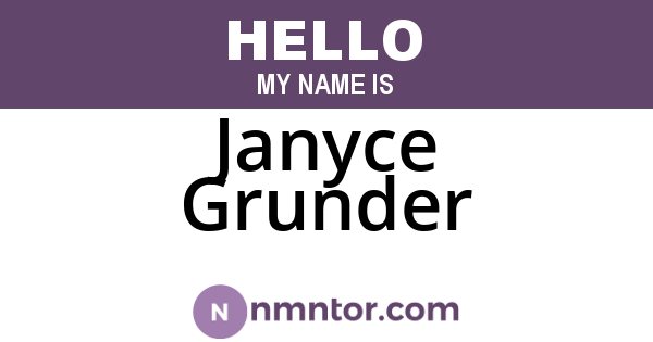 Janyce Grunder