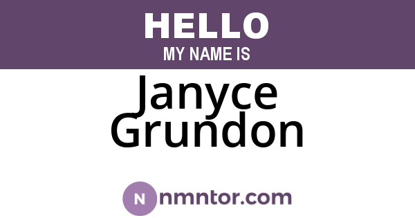 Janyce Grundon